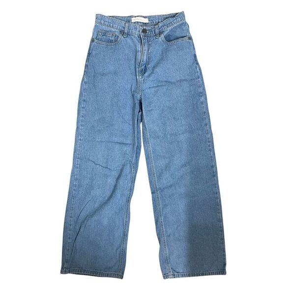 Colorbox Denim - Colorbox Denim Wide Leg Jeans Womens S 25x26 Light Wash 100% Cotton